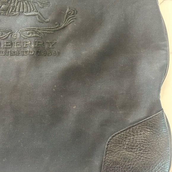 Burberry Black Leather and Canvas Tote 👜 - Picture 3 of 16